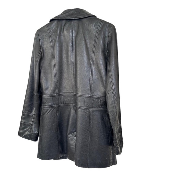 Vintage Calvin Klein black leather jacket - Picture 3 of 5